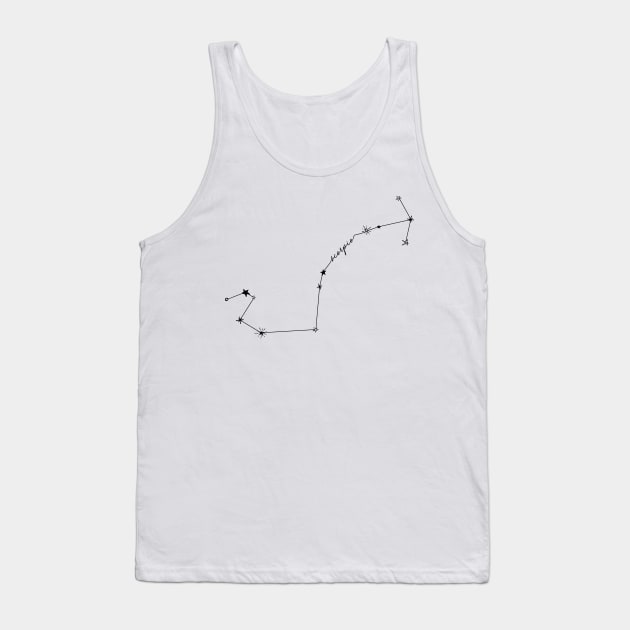 Scorpio Constellation Zodiac Sticker Tank Top by aterkaderk